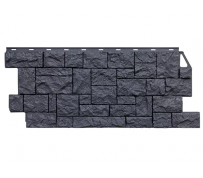 Фасадные панели (цокольный сайдинг) коллекция камень дикий - Асфальт от производителя  Fineber по цене 642 р