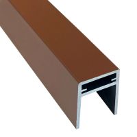 П-профиль алюминиевый 35x25 Коричневый