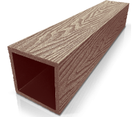 Столб ДПК 3D фактура дерева Светло-коричневый