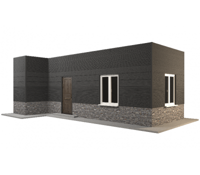 Фасадная панель GRINDERDECO, двухсторонняя Серый базальт от производителя  GrinderDeco по цене 528 р