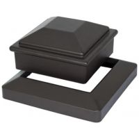 Комплект крышка и юбка для столба из алюминия Комплект крышка и юбка для столба из алюминия