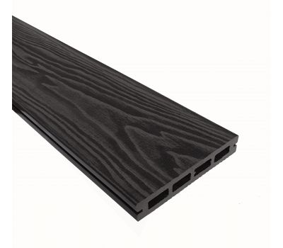 Террасная доска Смарт 3D Пустотелая с пазом Черное дерево от производителя  Terrapol по цене 746 р