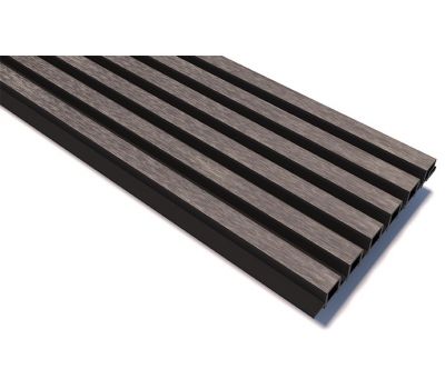 Реечные панели Lines Ultra Smoke gray от производителя  Woodvex по цене 1 071 р