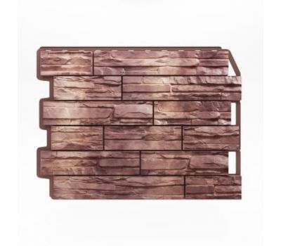 Фасадные панели (цокольный сайдинг) Скол коричневый от производителя  Holzplast по цене 510 р