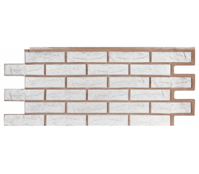 Фасадные панели СЕРИЯ Лондон Брик Кирпич - Белый от производителя  Т-сайдинг по цене 641 р