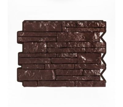 Фасадные панели (цокольный сайдинг) Парфир Dunkelbraun / Темно-коричневый от производителя  Holzplast по цене 468 р