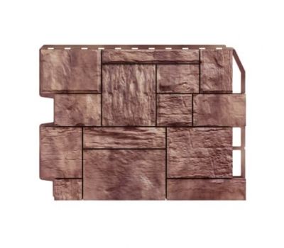 Фасадные панели (цокольный сайдинг) Туф коричневый от производителя  Holzplast по цене 510 р