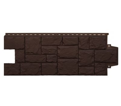 Фасадные панели Стандарт Крупный камень Шоколадный (Коричневый) от производителя  Grand Line по цене 450 р