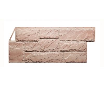 Фасадные панели (цокольный сайдинг) коллекция Камень Крупный - Терракотовый от производителя  Fineber по цене 606 р