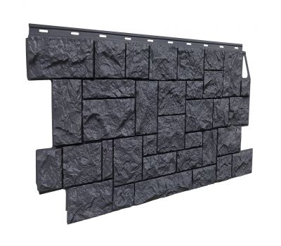 Фасадные панели (цокольный сайдинг) коллекция камень дикий - Асфальт от производителя Fineber по цене 642 р Фасадные панели (цокольный сайдинг) коллекция камень дикий - Асфальт от производителя Fineber по цене 642 р