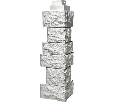 Угол наружный коллекция Дикий камень Мелованный белый от производителя  Fineber по цене 564 р