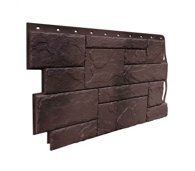 Фасадные панели (цокольный сайдинг) коллекция Камень Природный - Коричневый от производителя  Fineber по цене 666 р