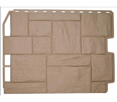 Фасадные панели (цокольный сайдинг) коллекция ТУФ - Бежевый от производителя  Fineber по цене 426 р