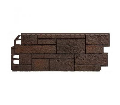 Фасадные панели (цокольный сайдинг) Песчаник Темно-Коричневый от производителя  ТЕХНОНИКОЛЬ по цене 630 р
