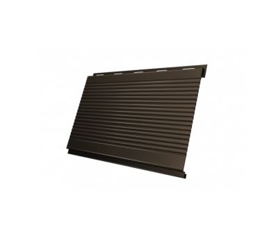 Металлический сайдинг Вертикаль (gofr) 0,5 Satin RR 32 Темно-коричневый от производителя  Grand Line по цене 1 036 р