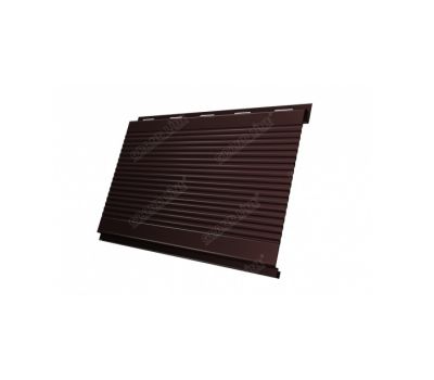 Металлический сайдинг Вертикаль (gofr) 0,5 Velur20 RAL 8017 Шоколад от производителя  Grand Line по цене 1 474 р