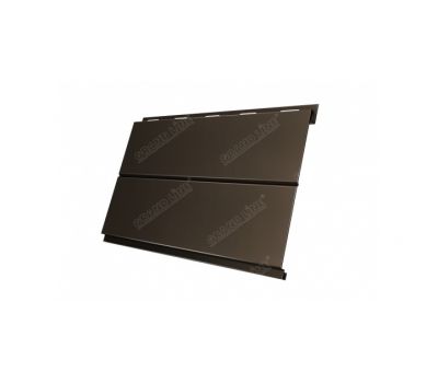 Металлический сайдинг Вертикаль (line) 0,5 Velur20 RR 32 Темно-коричневый от производителя  Grand Line по цене 1 474 р