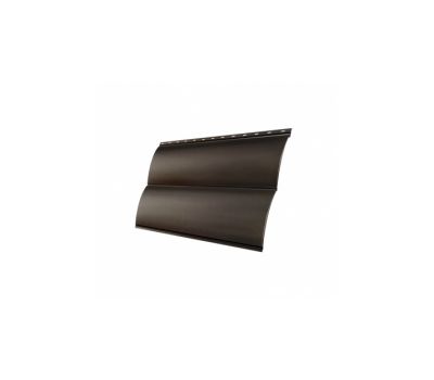Металлический сайдинг Блок-хаус 0,5 GreenCoat Pural Matt с пленкой RR 32 темно-коричневый (RAL 8019 серо-коричневый) от производителя  Grand Line по цене 1 145 р