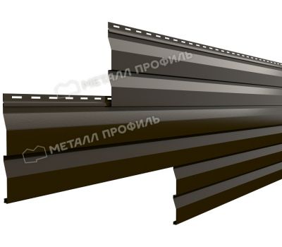 Металлический сайдинг МП СК-14х226 NormanMP (ПЭ-01-RR32-0.5) Темно-коричневый от производителя  Металл Профиль по цене 905 р