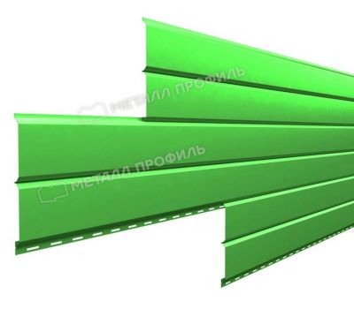 Металлический сайдинг Lбрус-15х240 (ПЭ-01-6018-0.5) Жёлто-зелёный от производителя  Металл Профиль по цене 965 р