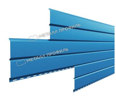 Металлический сайдинг Lбрус-15х240 NormanMP (ПЭ-01-5015-0.5) Синее небо от производителя  Металл Профиль по цене 515 р