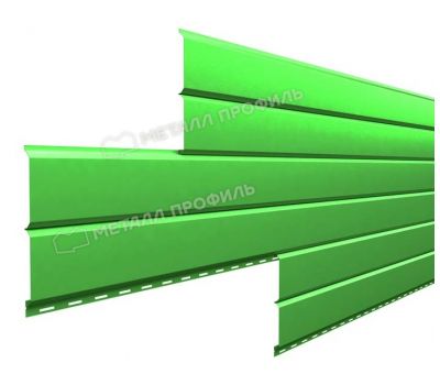 Металлический сайдинг Lбрус-15х240 NormanMP (ПЭ-01-6018-0.5) Жёлто-зелёный от производителя  Металл Профиль по цене 515 р