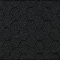 Гибкая черепица Шестигранник Чёрный Гибкая черепица Шестигранник Чёрный