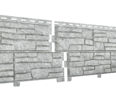 Фасадная панель Стоун Хаус Сланец Светло серый от производителя  Ю-Пласт по цене 378 р